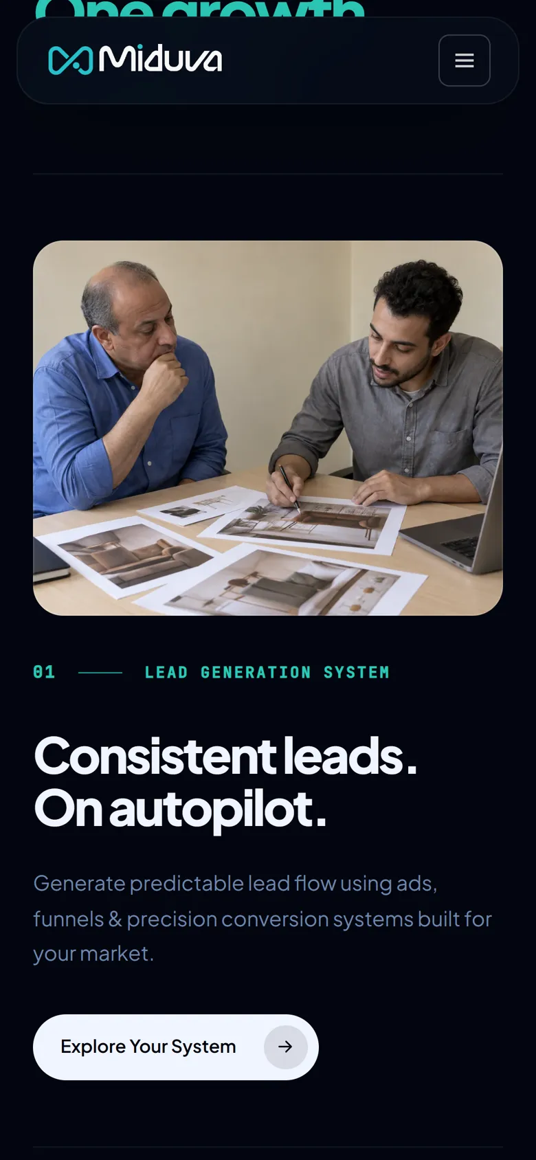 Mobile: three systems section
